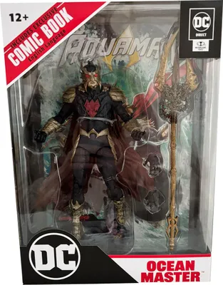 Zdjęcie produktu dla DC Direct, Ocean Master, komiks Aquaman, figurka akcji, figurka kolekcjonerska, dodatkowe wymienne ręce, broń i komiks McFarlane