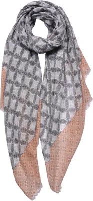 Produktbild von Clayre & Eef Gemusterter Damenschal 90x180 cm Braun Rosa Synthetisch