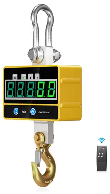 Imagen del producto de Báscula digital para animales - Capacidad de 2000 kg - Electrónica - Con control remoto - Color naranja