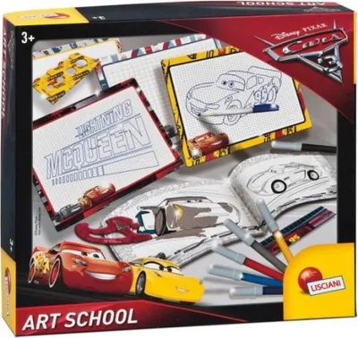 Produktbild von Liscianigiochi Kunstschule Cars 3 Zeichenset für Kinder ab 3 Jahren mit Notizbuch und Marker