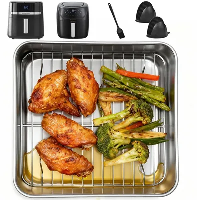 Ovenschaal aus Edelstahl für Airfryer L