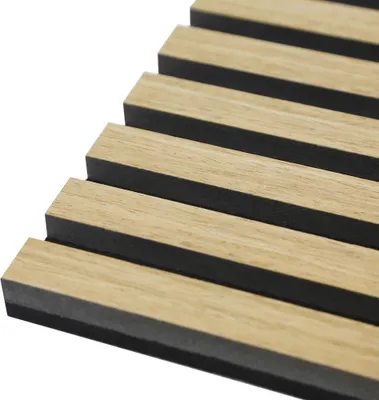 Produktbild von HOME DELUXE - Akustikpaneel SONIC Oiled Oak - 6 Paneele, Holz aus MDF, Filz aus Polyester, auf- und nebeneinader platzierbar I Schallschutzpaneel Akustikplatten Wandpaneel
