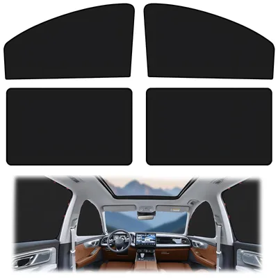 Image de 4 pièces de protection solaire magnétique pour voiture