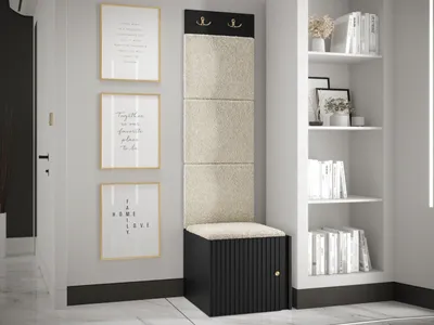 Image de Mur de couloir LURDES 4 - noir / beige clair