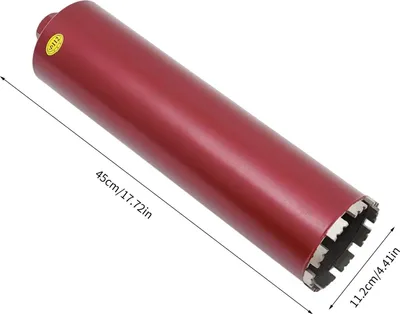 Produktbild von Beton Kernbohrer - Bohrkrone 112 mm - M22 Anschluss - Für armierten und erhärteten Beton - Bohrtiefe 410 mm - Wandstärke 4 mm - Rot