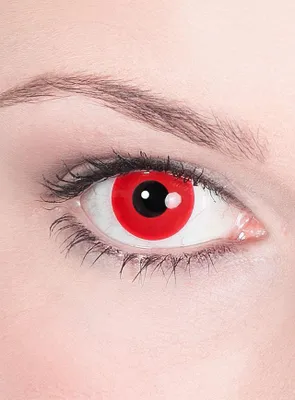 Produktbild von Teufel Kontaktlinsen Rot Karneval Faschingskostüm - Fasching Karneval Halloween