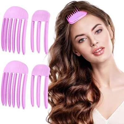 Produktbild von Haarkämmen, Bürsten für Haarvolumen, Formkamm-Sets, Styler für Männer- und Frauenfrisuren (Pink)