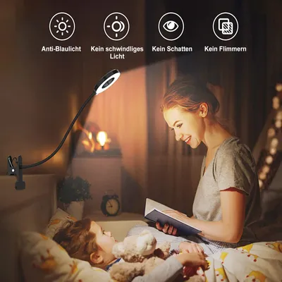 Obrázok produktu pre Stolná lampa 40 cm H 3 farebné režimy a 10 úrovní stmievania, lampa na čítanie s pamäťovou funkciou, stolná lampa USB pre štúdium, spálňu, obývaciu izbu