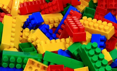 Produktbild von Konstruktionsspielsteine Hemar Set 700 Stück Kunststoff K2 verschiedene Farben