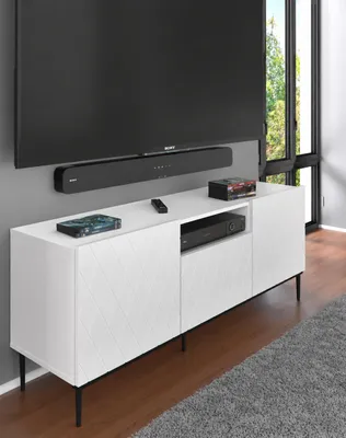 Zdjęcie produktu dla Homlando szafka RTV Diuna 145 cm, 2D1K, biały mat