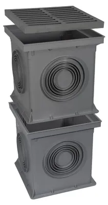 Produktbild von Marley Einlaufschacht mit Schacht ohne Boden + Einlaufrost 300x300mm Hofablauf Ablauf