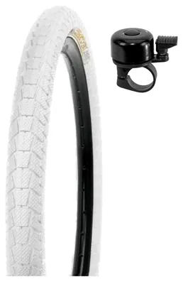Obrázok produktu pre 1 x Plášt Kenda K-907 Krackpot pre bicykel BMX, 20 x 1,95 (50-406), biela, vrátane zvončeka na bicykel