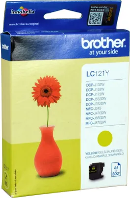 Produktbild von Brother Tintenpatrone LC121Y 300Seiten gelb
