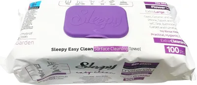 Produktbild von Sleepy Easy Clean Oberflächenreinigungstücher - Lila (100 Tücher)