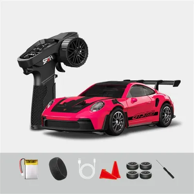 Produktbild von Hstar D43-01 RC Drift Auto 1:43, 2,4G 4WD, Gyro, proportional, Metall Karosserie, LED, Mini Racing Car RTR, High Speed, Rot
