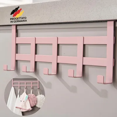 Immagine prodotto di DEKAZIA® Appendiabiti Porta Rosa Colorato – Gancio Porta Camera Bambini