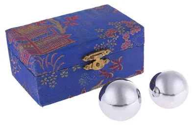 Produktbild von lachineuse – Qi-Gong-Kugel-Set aus Metall – Akupressur – ⌀ 35 mm