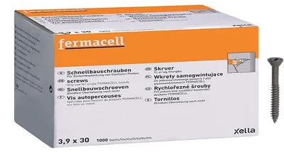 Produktbild von Fermacell Schrauben 3,9 x 30 mm (1000 Stück) + Bit