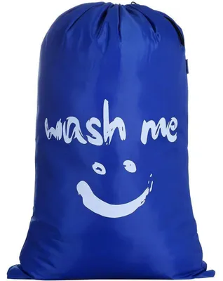 Produktbild von Wäschesack Groß Faltbar 120L Dunkelblau Stoff 66x92cm