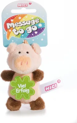 Produktbild von Nici 44864 Message to Go Loop 8cm Schwein – Viel Erfolg