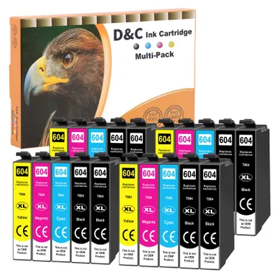 Produktbild von D&C 20x 604XL Patronen für Epson 604 XL Druckerpatronen kompatibel mit Epson Expression Home XP-2200 XP-4200 XP-3200 , Workforce WF-2910 WF-2930 2950