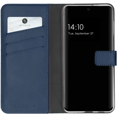 Imagen del producto de Funda de Cuero Auténtico tipo Libro para Samsung Galaxy A32 (4G) - Azul