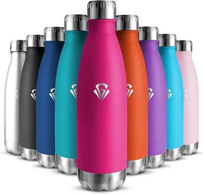 Productafbeelding van Thermosfles 500 ml, RVS 18/8, Dubbelwandige Isolatie, Lekvrij, voor School