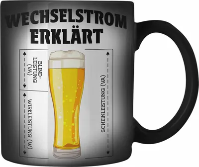 Produktbild von Trendation - Elektriker Farbwechsel Zauber-Tasse Spruch Männer Geschenk Lustig Gadget Geschenke Kaffeebecher Farbwechsel Zauber-Tassen (Schwarz)