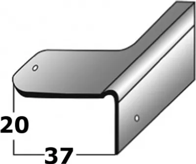 Produktbild von Reparaturwinkel für Treppensanierung, für Holztreppen, verzinkter Stahl, 20 mm Nase, inkl. Befestigungszubehör-1000