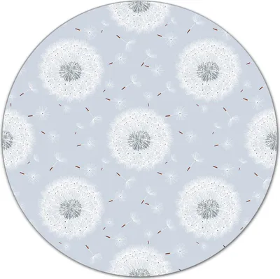 Produktbild von Glas Schneidebrett Herdabdeckplatten Schneideplatten Rund - 40 cm - Graue Löwenzähne