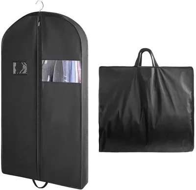Produktbild von Ibenzoa® Kleiderhülle für Anzüge & Hemden, atmungsaktiv und faltbar, mit Reißverschluss – Reisegröße 152x60 cm