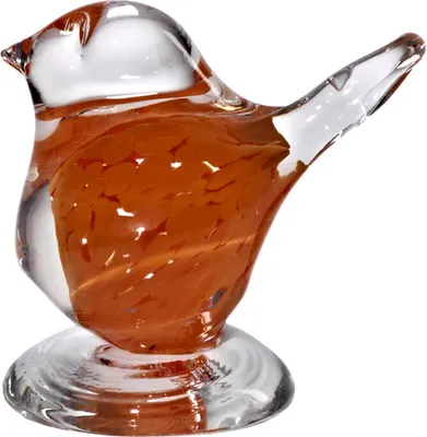 Produktbild von Glasfigur Spatz (8cm), orange