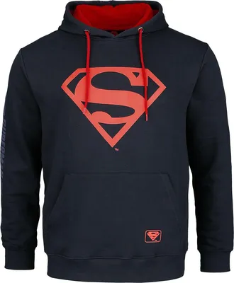 Produktbild von Superman Kapuzenpullover Herren Superman Logo navy S