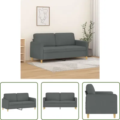 Produktbild von The Living Store 2-Sitzer-Sofa Dunkelgrau 140 cm Stoff