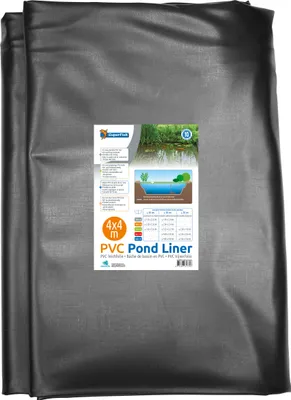 Produktbild von SuperFish 06080505, Teich-Zwischenlage, Schwarz, Polyvinylchlorid (PVC), 1 Stück(e), 4 m, 4000 mm