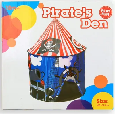 Produktbild von Piratenzelt Playfun Spielzelt Pirat Abenteuerspiel 100*129 cm Drinnen Draussen