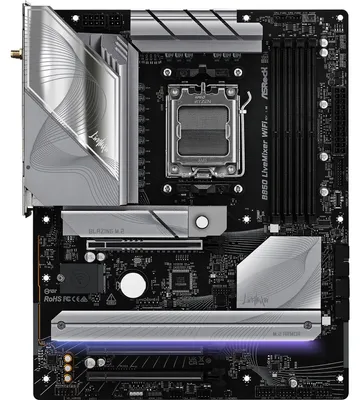 Zdjęcie produktu dla Asrock B850 LiveMixer WiFi, AMD, Gniazdo AM5, AMD Ryzen 7000 Series, AMD Ryzen 8000 Series, AMD Ryzen 9000 Series, Gniazdo AM5, DDR5-SDRAM, 256 GB
