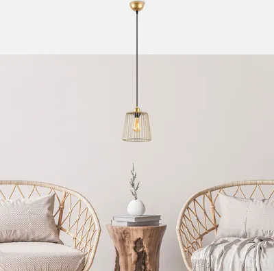 Immagine prodotto di Opviq, PIRLO- PIRLOFLG, Lampadario lucido, oro, 16 x 16 x 114 cm, corpo in metallo