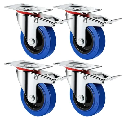 Produktbild von Set mit 4 Transportrollen, 125 mm, mit Bremse, für Möbel