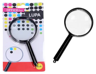 Produktbild von Leselupe mit 5x Vergrößerung und 75 mm Linsendurchmesser, schwarz