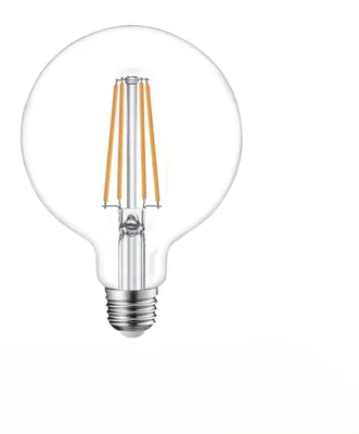 Imagen del producto de Alcapower, bombilla LED tipo G95, regulable, 12W, casquillo E27, 1520 lúmenes, 4000K (blanco natural), ángulo de iluminación de 360°. Clase de eficiencia energética E, ideal para iluminación doméstica.