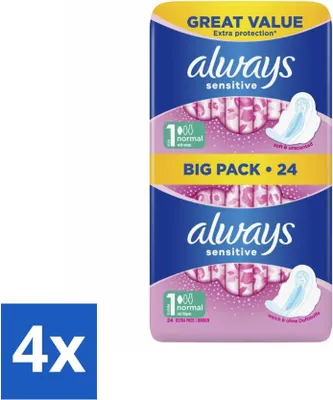 Produktbild von Always - Damenbinden - Normal - 24 Damenbinden - Vorteilspack - 4 Stücke