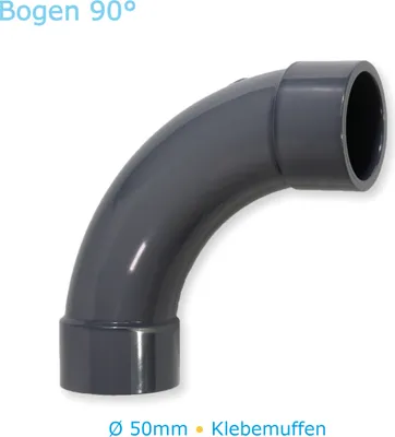 Produktbild von PVC-U Fitting Bogen 90° 50mm