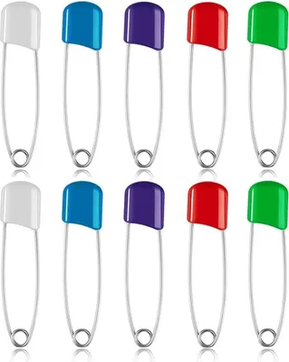 Produktbild von 50 Stück Sicherheitsnadeln für Babys - Set von Kindersicherheitsnadeln mit Windelnadel