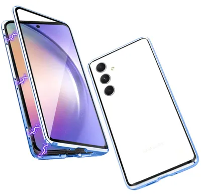 Immagine prodotto di Per Samsung Galaxy A34 5G Custodia del telefono cellulare Custodia di vetro magnetico paraurti Custodia Cover