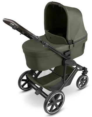 Produktbild von ABC Design 3in1-Kinderwagen-Set Sierra, Betthimmel, Reisesystem-Kinderwagen, Feste Räder, Faltbar, Schwarz, Grün