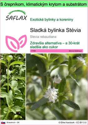 Obrázok produktu pre SAFLAX Garden to go - Sladká bylinka Stévia - Stevia rebaudiana - 100 Semená - S črepníkom, klimatickým vekom a pestovateľským substrátom