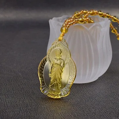 Productafbeelding van Citrien Kristal Amulet Ketting