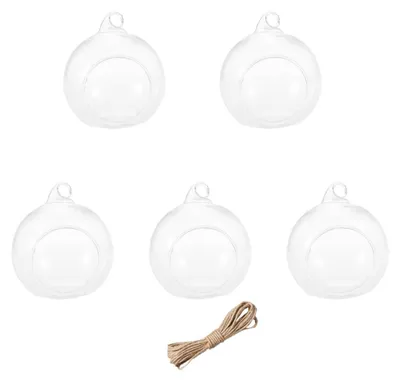 Obrázek produktu pro Skleněné koule z borosilikátového skla zavěšené na provázku