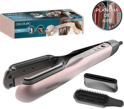 Productafbeelding van Cecotec AirLisse 2-in-1 ForceDry, zwart, meerdere stylingmogelijkheden, luchtstroom, 19,7 l/s, 112.000 omwentelingen per minuut, lichtroze, keramisch met keratine